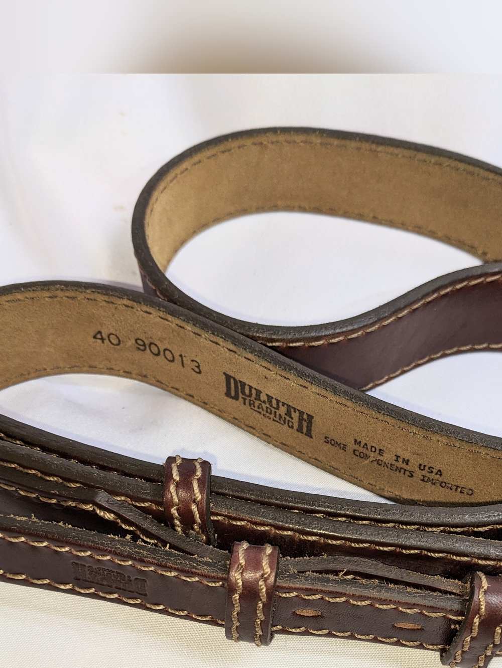 Duluth Trading Co Men's Ranger Work Belt, Style 90013, Brown Leather, Sz 40 - Picture 5 of 13